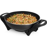 Elektrische Wokpan 4,5L 1500W PFAS-vrij met antiaanbaklaag en regelbare thermostaat