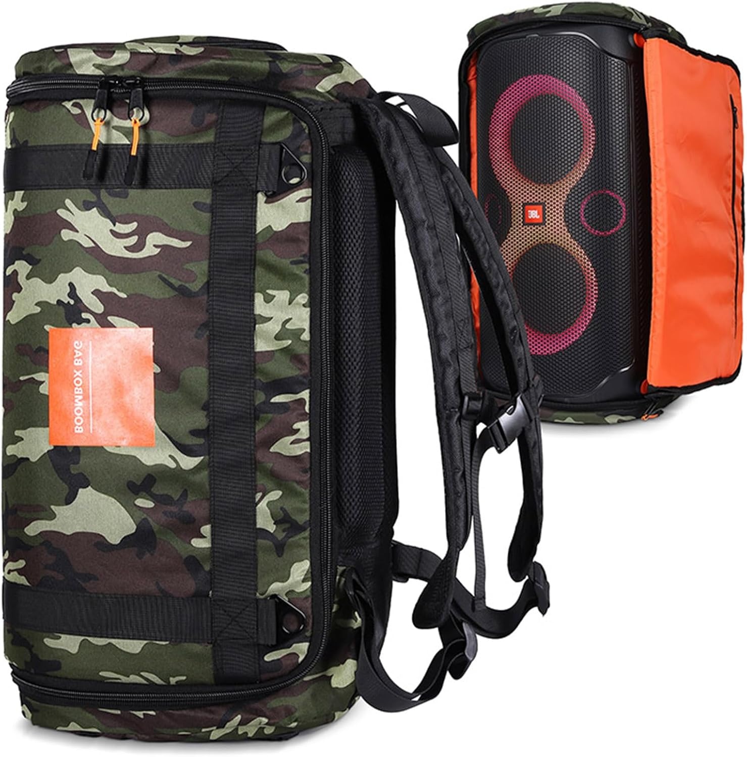 Beschermende Draagtas Rugzak voor JBL PARTYBOX 110 Bluetooth Speaker - Camouflage