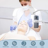 Zwarte LED Ringlamp Vloerlamp voor Wimperextensions & Cosmetica, Professioneel, Verstelbaar Licht, Telefoonhouder, 55-70 inch