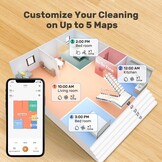 Robotstofzuiger met dweilfunctie, afzuigstation, lasernavigatie, 4500 Pa, 60 dagen zelfleegstation, handheld-functie, 180 min, 5 kaarten & 15 zones