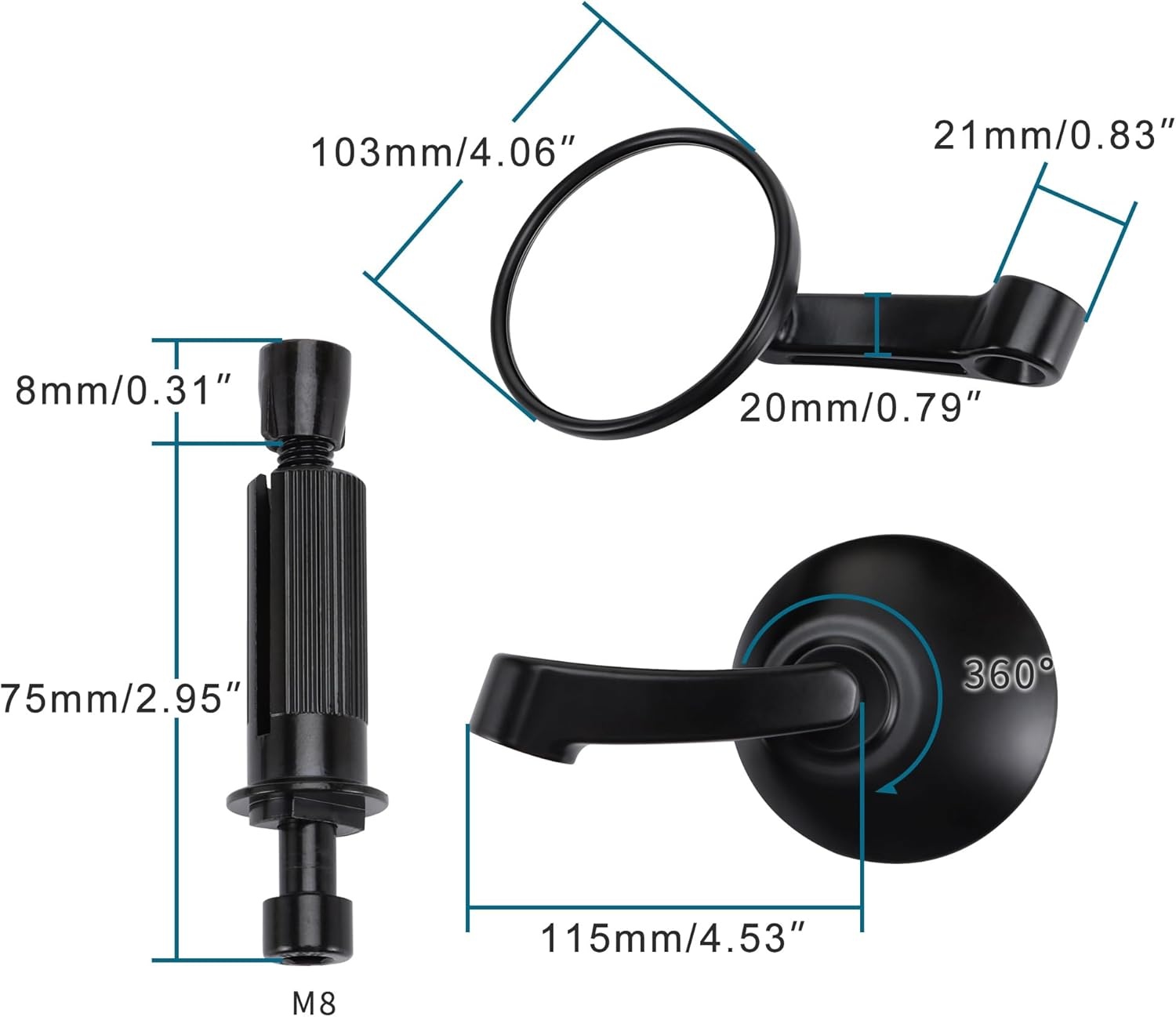 GOOFIT Universele Zijspiegel (22mm) - 28% Korting!