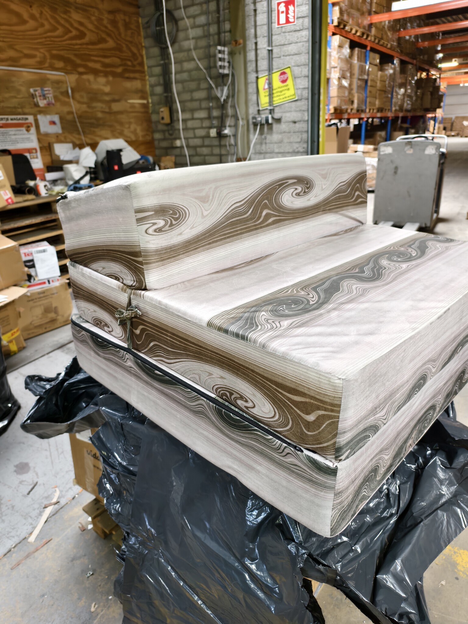 Logeermatras Houtmotief - Opvouwbaar, 200x90x15cm - 54% Korting!