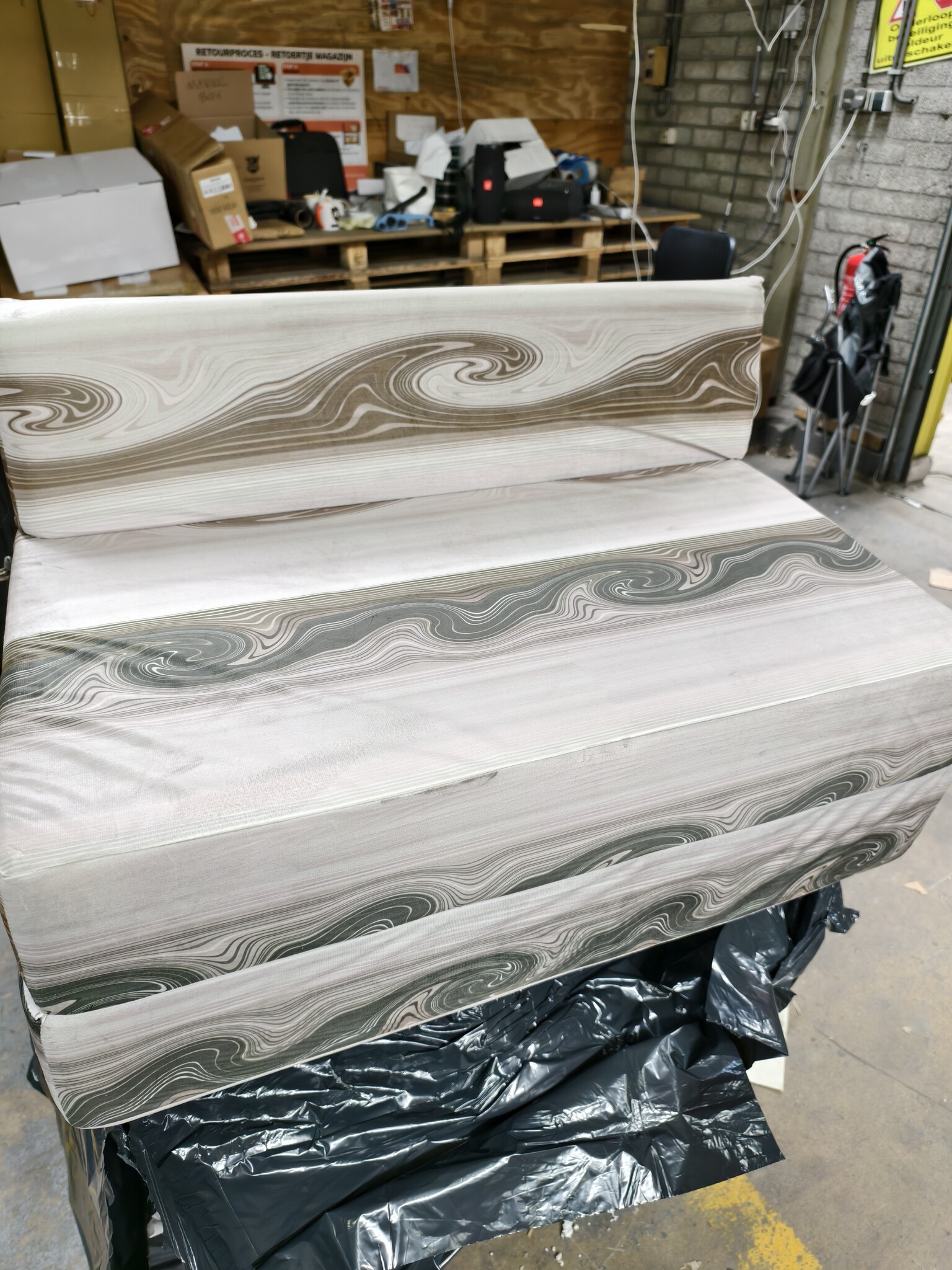 Logeermatras Houtmotief - Opvouwbaar, 200x90x15cm - 54% Korting!