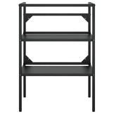 vidaXL Wastafelframe Zwart - 56% Korting