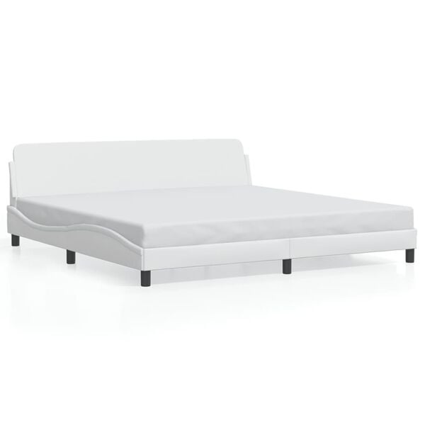 VidaXL Wit Kunstleren Bedframe 200x200 cm - 58% Korting!