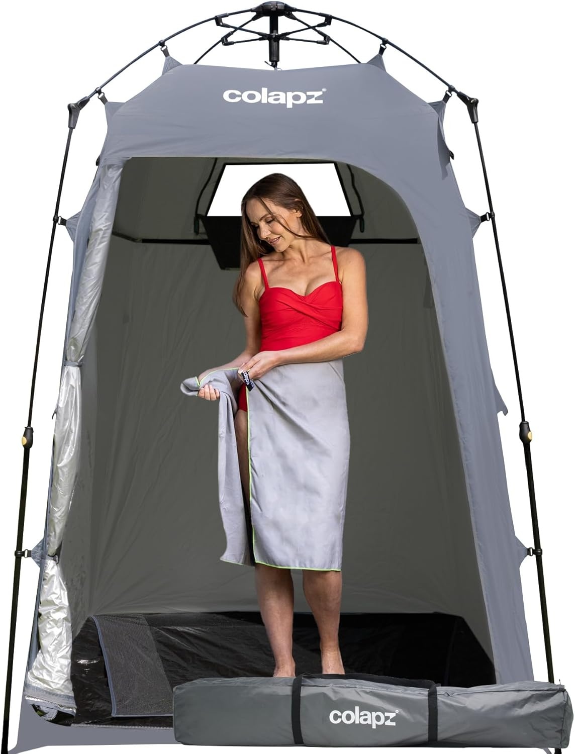 Colapz Camping Douche Tent en Pop-Up Toilettent - Grote Privacy Tent met Extra Opslag, Draagbare Buiten Kleedkamer voor Strand en Kamperen