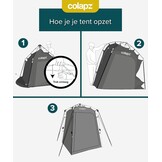 Colapz Camping Douche Tent en Pop-Up Toilettent - Grote Privacy Tent met Extra Opslag, Draagbare Buiten Kleedkamer voor Strand en Kamperen