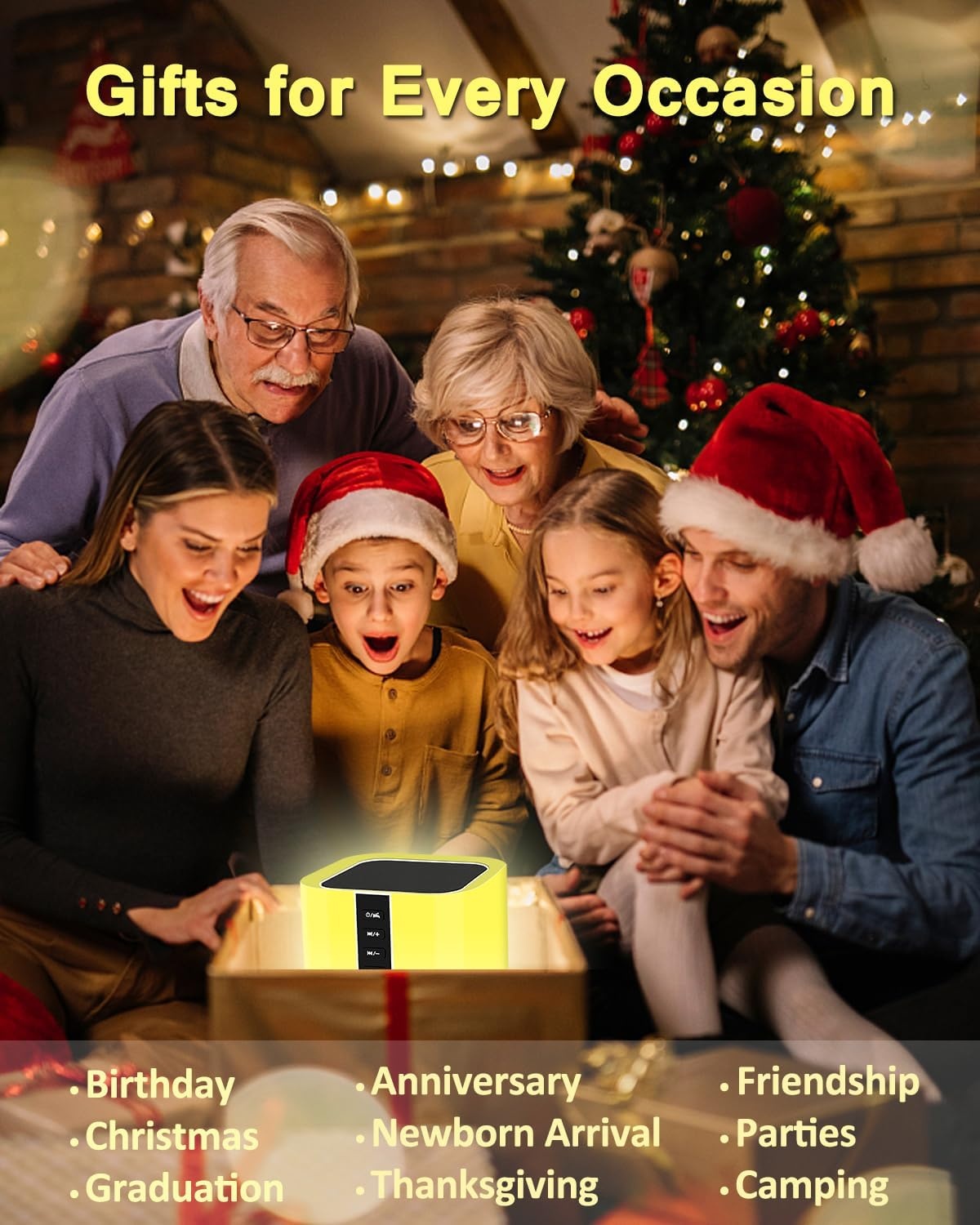 Bluetooth-luidspreker met licht, kinderwekker met licht, witte ruisonderdrukkende machine, bedlampje touch-dimbaar, 48 RGB-kleurverandering, led-tafellamp, cadeau voor meisjes, jongens, tieners,