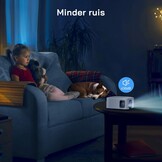 WOLFANG Mini Projector met Statief, 1080P Full HD Draagbare Telefoonprojector, Buiten Home Theater Filmprojector Compatibel met HDMI, USB, Smartphone, Tablet, PC, TV Stick, AV, Micro SD Kaart