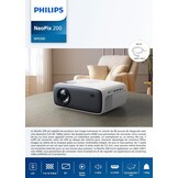 Philips NeoPix 200, Full HD 1080p beamer, hoog contrast, meerdere beeldcorrecties voor flexibele installatie, meerdere HDMI-poorten