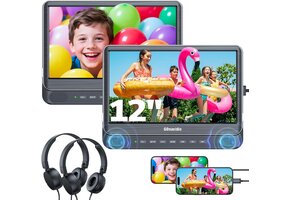Dubbele Auto DVD Speler 2x 12" Schermen - 30% Korting!