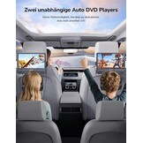 GOnavidio Dubbele DVD Speler voor Auto met 2x 12" Schermen en 1080P HDMI-ingang