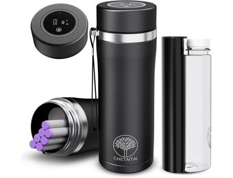 Viowey 48H Slimme Insuline Koeltas voor Reizen - Temperatuur Alarm & Display, 2-8°C Diabetes Medicijnkoeler TSA-Goedgekeurd, Schokbestendig, Oplaadbaar via USB-C (Zwart)