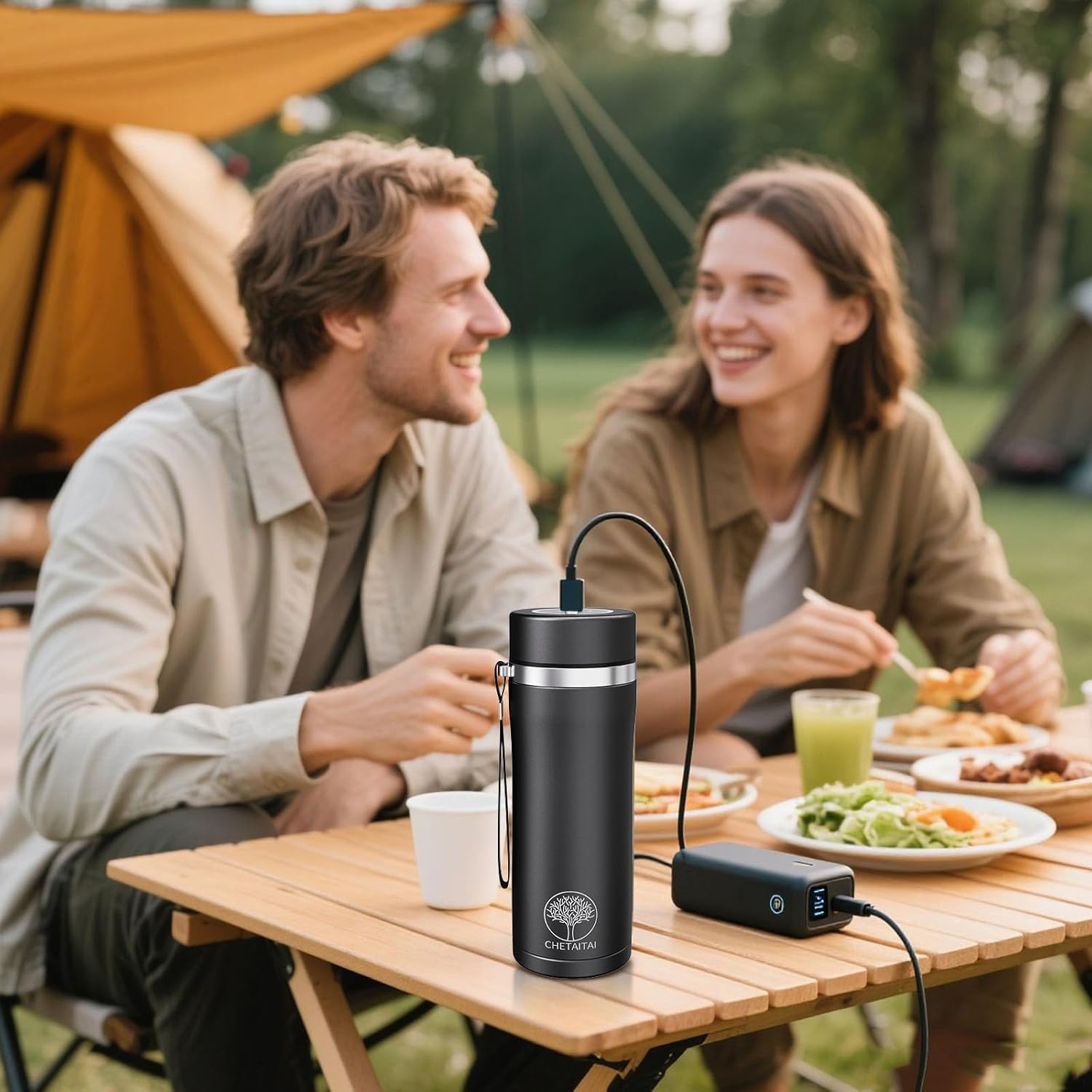 Viowey 48H Slimme Insuline Koeltas voor Reizen - Temperatuur Alarm & Display, 2-8°C Diabetes Medicijnkoeler TSA-Goedgekeurd, Schokbestendig, Oplaadbaar via USB-C (Zwart)