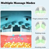 Draagbare Nekmassager met Warmte | 41% Korting | Blauw