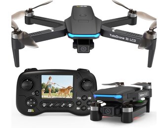 Toladrone Drone met LCD-scherm, Borstelloze Motor Drone met Camera 4K voor Beginners, Headless-modus, Fijnafstemmingsfunctie, Opvouwbare RC-quadcopter voor Volwassenen, TD31LCD Drones