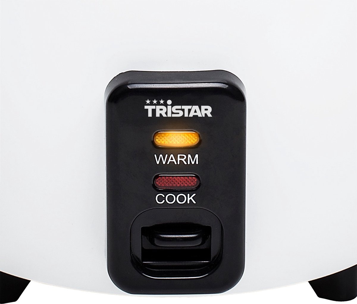 Rijstkoker 0.6L voor 3 personen compact wit met droogkookbeveiliging en warmhoudfunctie