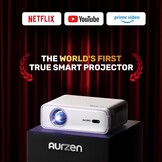 AURZEN Eazze Videoprojector, 4K, officieel, NetfIix, DoIby, Auto Focus/Keystone, HDR10, mini-beamer, wifi, bluetooth, draagbaar, Full HD 1080p, videoprojector
