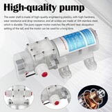 Waterpomp, bierpomp, membraanpomp, wijnpomp, elektrische wijnpomp, zelf aanzuigende pomp, snelheidsregelbaar met slang en filters voor het verpompen van wijn en bier