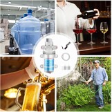 Waterpomp, bierpomp, membraanpomp, wijnpomp, elektrische wijnpomp, zelf aanzuigende pomp, snelheidsregelbaar met slang en filters voor het verpompen van wijn en bier
