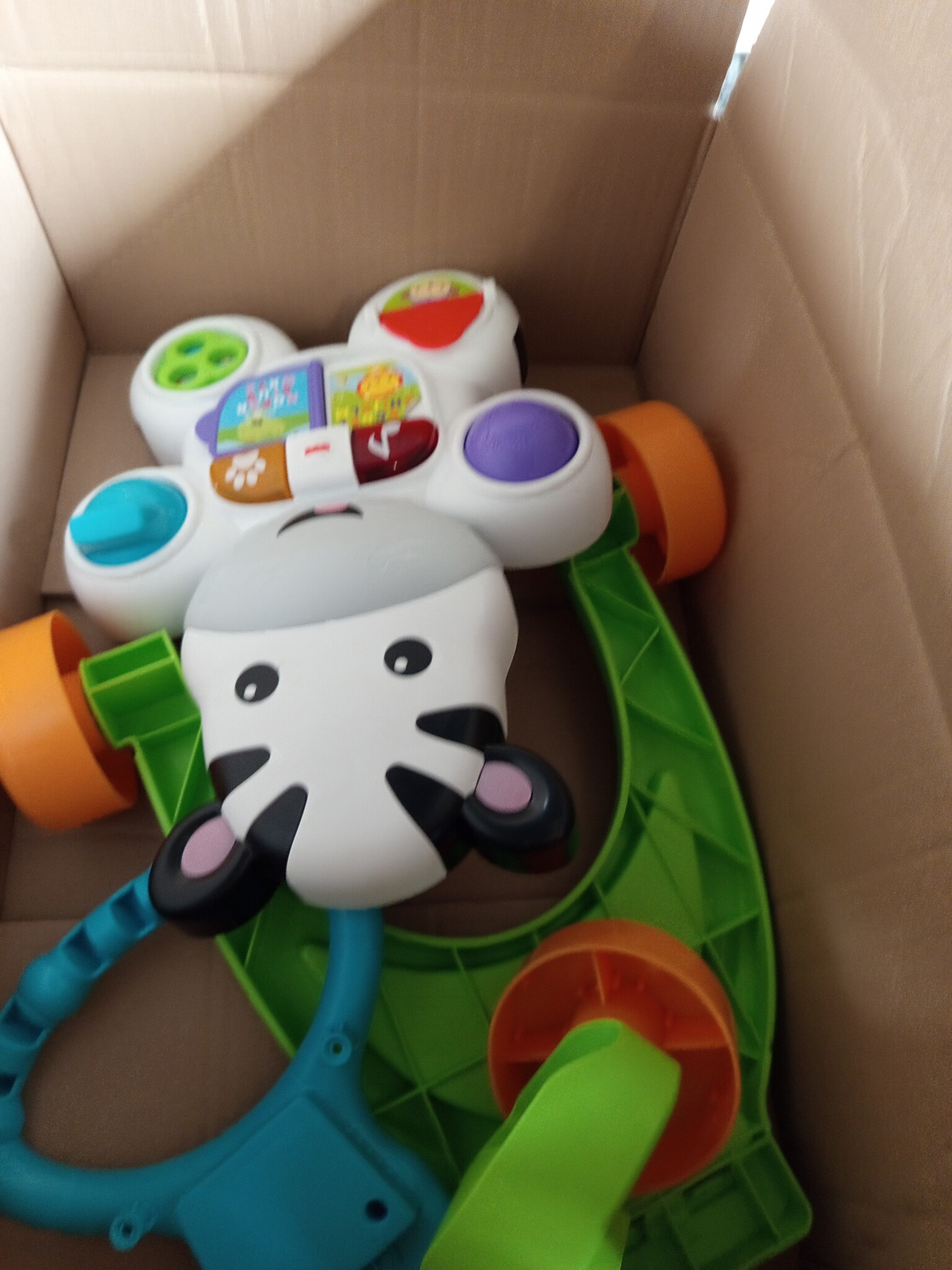 Fisher-Price My Walker Zebra Sprekend Frans | Kleurrijk, helder en muzikaal evolutief en interactief speelgoed voor het leren lopen met de baby | Loopwagen voor jongens of meisjes vanaf 6 maanden,