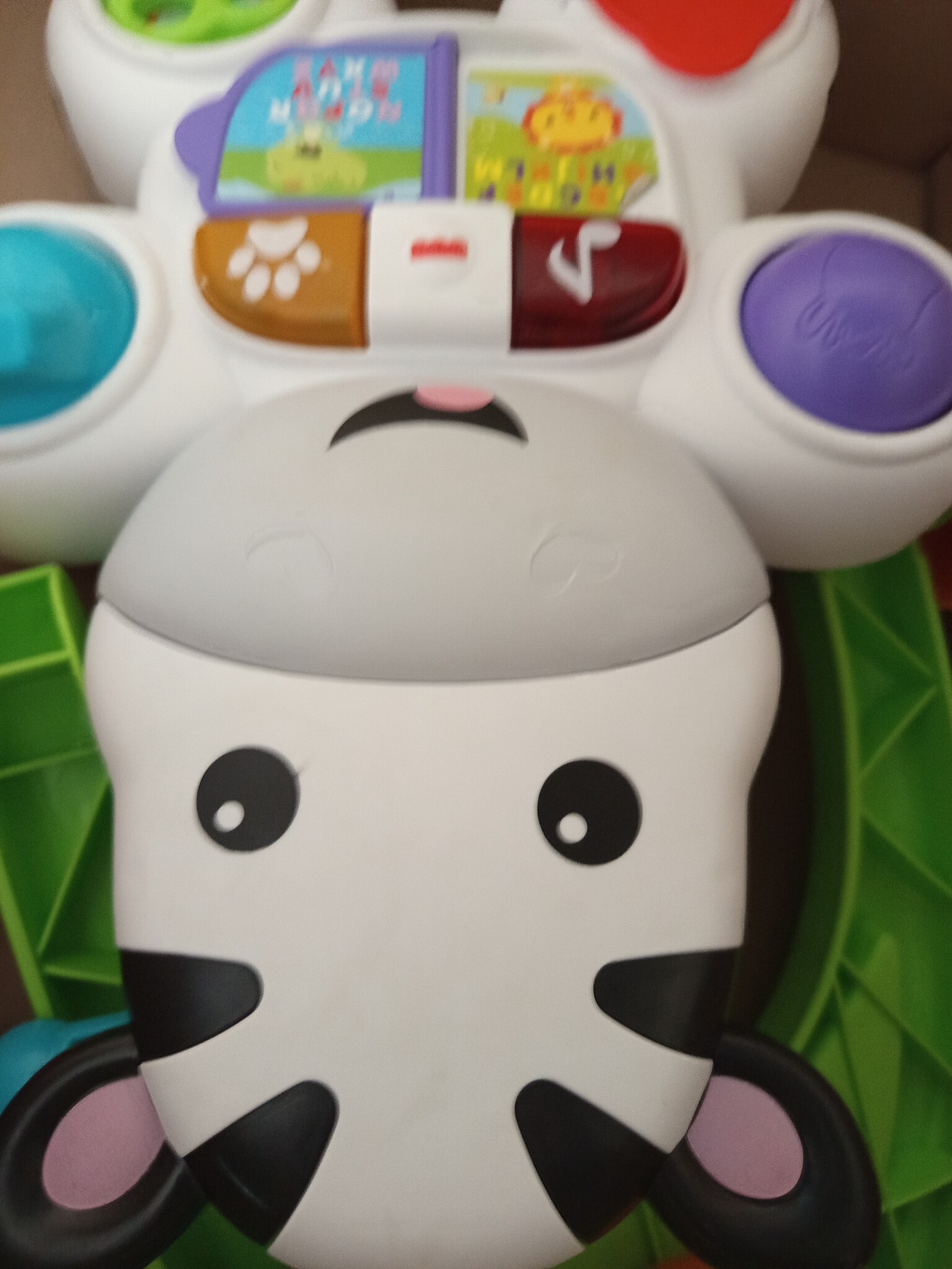 Fisher-Price My Walker Zebra Sprekend Frans | Kleurrijk, helder en muzikaal evolutief en interactief speelgoed voor het leren lopen met de baby | Loopwagen voor jongens of meisjes vanaf 6 maanden,