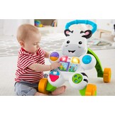 Fisher-Price My Walker Zebra Sprekend Frans | Kleurrijk, helder en muzikaal evolutief en interactief speelgoed voor het leren lopen met de baby | Loopwagen voor jongens of meisjes vanaf 6 maanden,