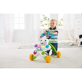 Fisher-Price My Walker Zebra Sprekend Frans | Kleurrijk, helder en muzikaal evolutief en interactief speelgoed voor het leren lopen met de baby | Loopwagen voor jongens of meisjes vanaf 6 maanden,