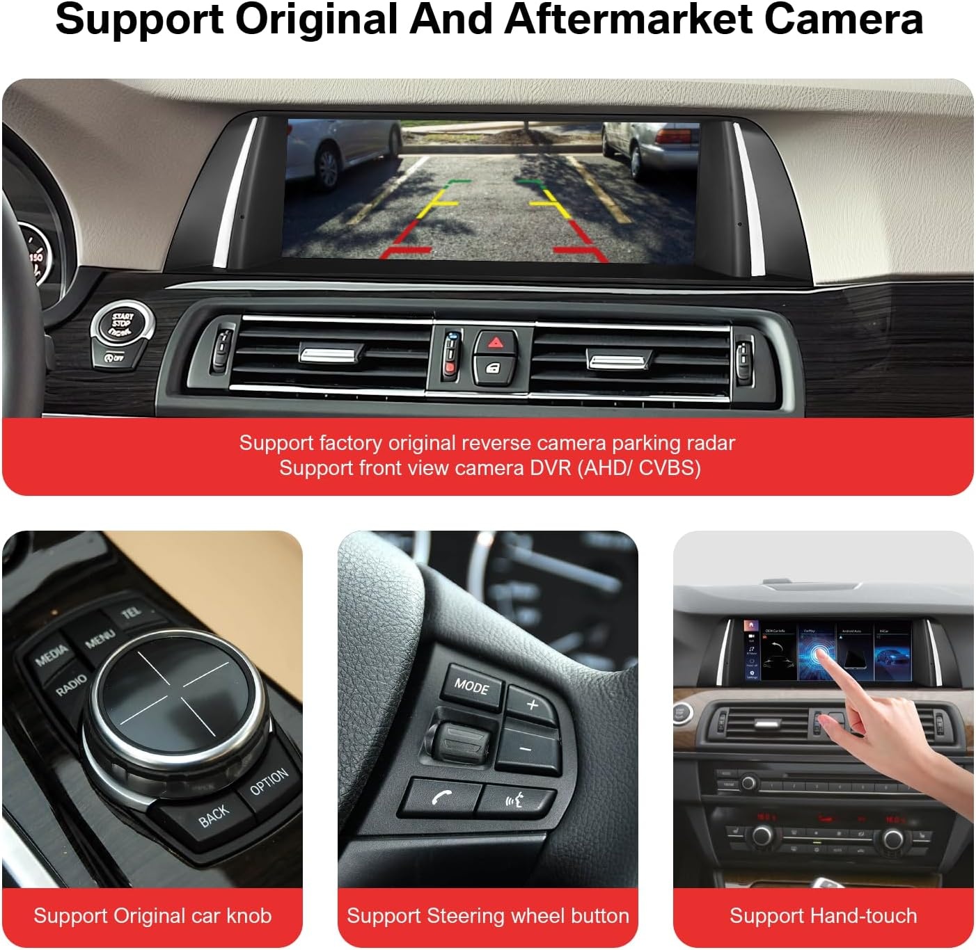 10.25 inch Linux Scherm met Draadloze CarPlay voor BMW 5 Serie F10 F11 (2010-2012) CIC
