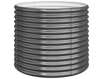 vidaXL Plantenbak 80x80x68 cm gepoedercoat staal antracietkleurig