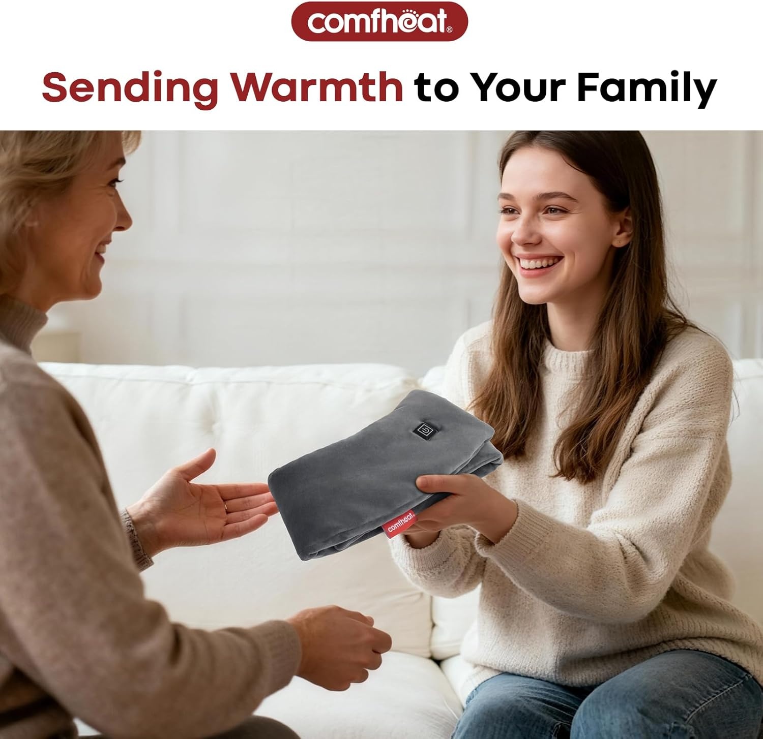 Verwarmde sjaal met 5000 mAh batterij, oplaadbaar