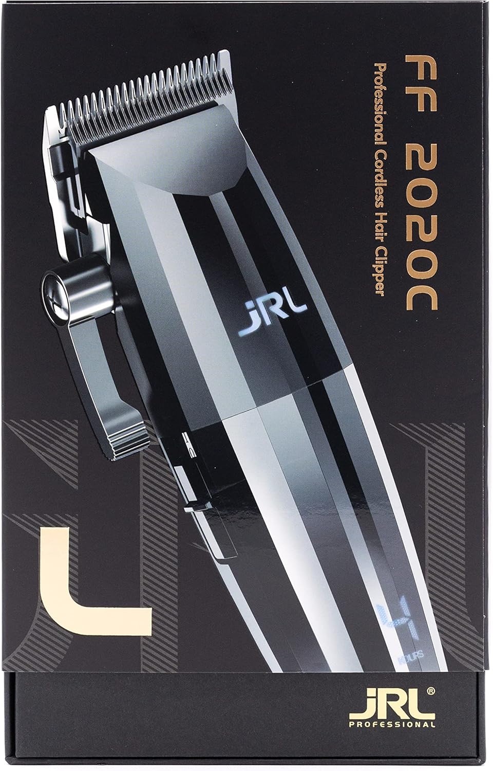 Amazon Series JRL Fresh Fade 2020C Tondeuse - Professionele tondeuse met Cool Blade Technologie voor het verzorgen van mannen - Oplaadbare tondeuse met LCD-scherm en corrosiebestendig (zilver)