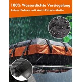 FIVKLEMNZ Dakkoffer auto, dakbagagedragertas, waterdicht, voor alle voertuigdaken met/zonder bagagedrager, inclusief topper, antislipmat, versterkte riemen, 6 deurhaken + bagageslot, 5 kubieke meter