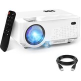 HOPVISION Mini Beamer WiFi Bluetooth Full HD 1080P, 4K Home Cinema Ondersteund Met Zoomfunctie, 300'' Display Buiten Compatibel Met Smartphone/HDMI/USB/Laptop/Fire Stick/PS5