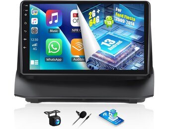 Android 13 Dubbel-DIN Radio 9-inch Scherm met CarPlay voor Ford Fiesta (2009-2014)