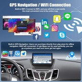 Android 13 Dubbel-DIN Radio 9-inch Scherm met CarPlay voor Ford Fiesta (2009-2014)