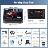 Android 13 Dubbel-DIN Radio 9-inch Scherm met CarPlay voor Ford Fiesta (2009-2014)