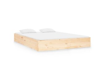 vidaXL Bedframe massief hout 140x190 cm