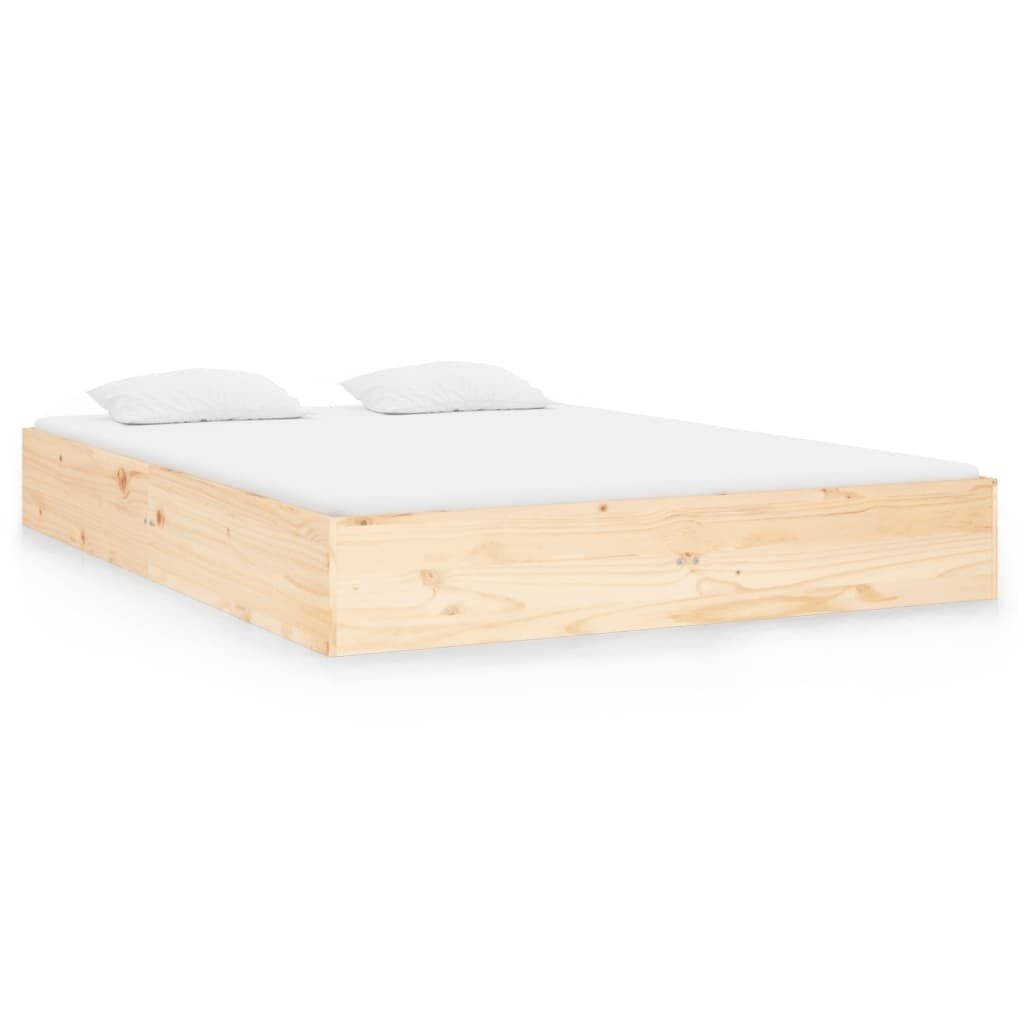 vidaXL Bedframe massief hout 140x190 cm