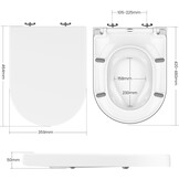 Toiletbril D-vorm Wit 2-in-1 Gezinszitting Dubbel Soft Close UF Duroplast