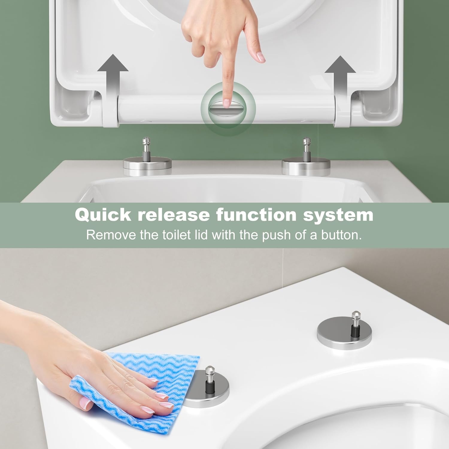 Toiletbril D-vorm Wit 2-in-1 Gezinszitting Dubbel Soft Close UF Duroplast