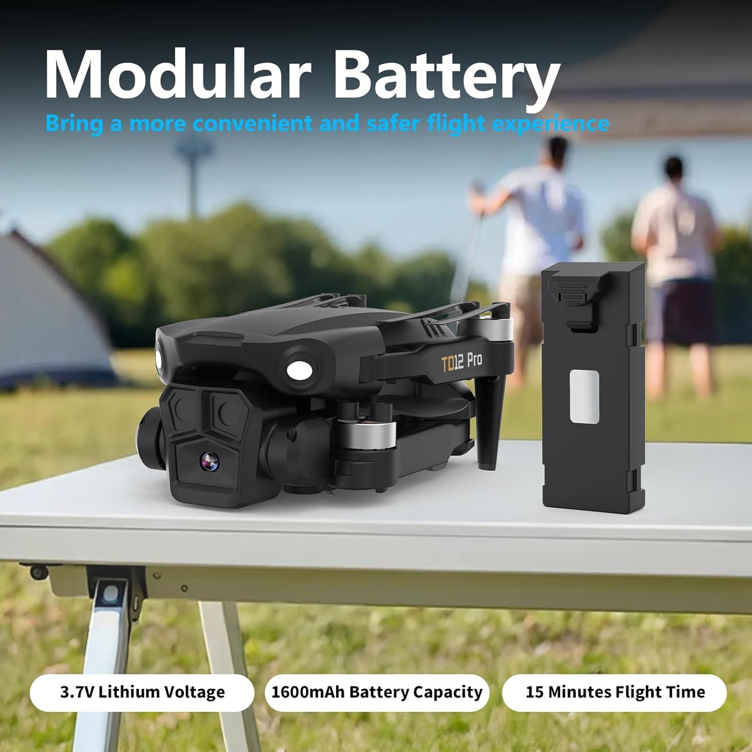 Toladrone TD12PRO Mini Drone met Camera voor Beginners, Opvouwbaar, Borstelloze Motor, Optische Flow Positionering