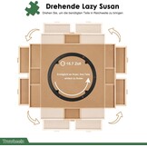 Draaiend Puzzlebord 1500 Stukjes met 6 Laden en Afdekhoes - 64 x 87 cm Houten Puzzle Tafel voor Volwassenen