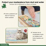 Draaiend Puzzlebord 1500 Stukjes met 6 Laden en Afdekhoes - 64 x 87 cm Houten Puzzle Tafel voor Volwassenen