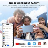 USB-stick 256 GB voor iPhone iPad Android PC, MFi-gecertificeerde 4-in-1 geheugenstick met USB-C, Light-ning, micro-USB & USB 3.0, flash drive voor uitbreiding van het telefoongeheugen, back-up foto's