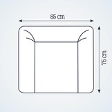 Julius Zöllner Aankleedkussen Softy 75x85 cm, standaard 100 van Oeko-Tex, Rosalie
