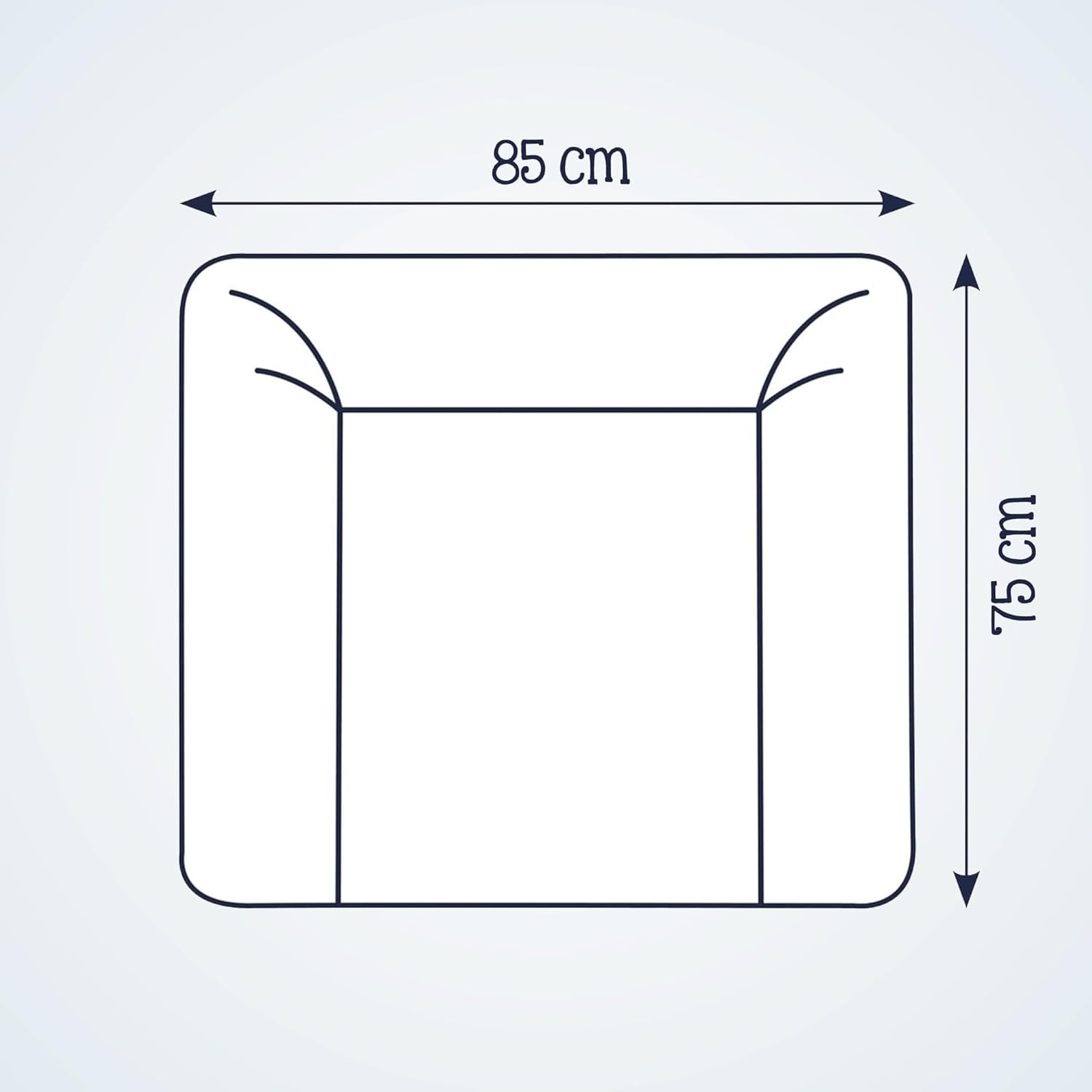 Julius Zöllner Aankleedkussen Softy 75x85 cm, standaard 100 van Oeko-Tex, Rosalie