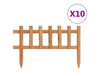 vidaXL Gazonranden 10 st 4,4 m vurenhout