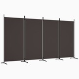 vidaXL Kamerscherm met 4 panelen 346x180 cm stof bruin