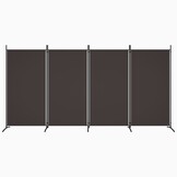 vidaXL Kamerscherm met 4 panelen 346x180 cm stof bruin